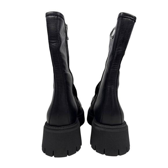 Free People Madison Platform Loafer Boot Women's 7.5 EU 37.5 Chunky Sole Zip - Picture 6 of 11